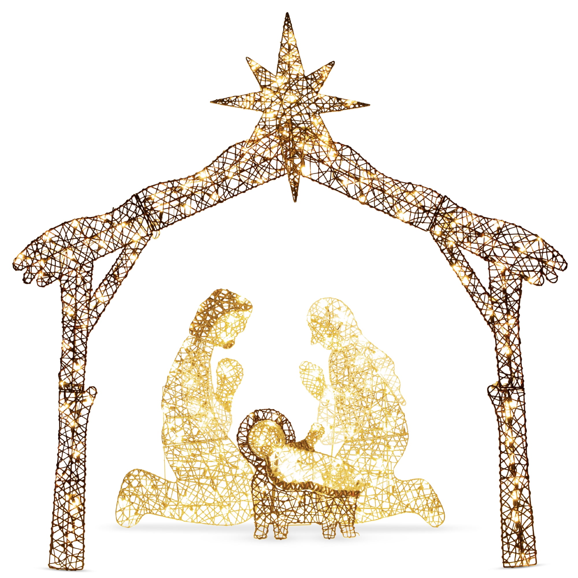 walmart outdoor christmas nativity sets