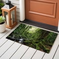 thumbnail image 4 of Green Forest Entryway Rug 2'x3'&nbsp; Non Slip Front Door Mats, Summer Botanical Watercolor Modern Art Entrance Rugs Indoor Outdoor Carpet, Washable Floor Mats Small Area Rug for Bedroom Kitchen, 4 of 8