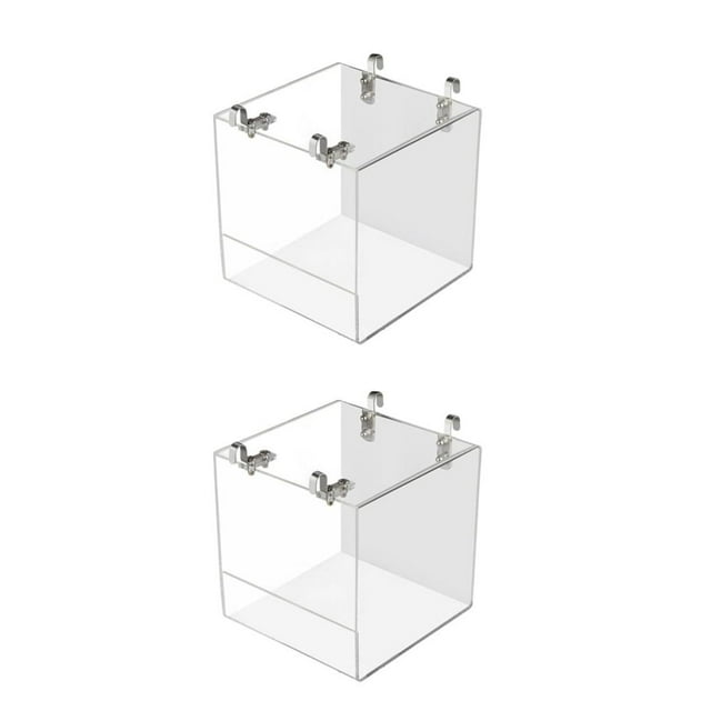 Guardoinrt Plastic Bird Water Bath Tub Easy To Install Sturdy And Durable Wide Application Made With Plastic Bath Box 13*11*13CM 2Set