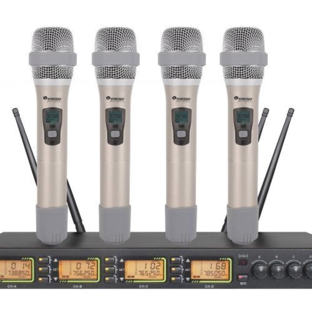 Micrófonos STW-4000HH Soundtrack Inalámbricos, Mano 4 Canales SOUNDTRACK Montable en Rack