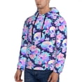 thumbnail image 3 of Uemuo pinkk flower crystal Skull Pattern Men's Hoodie - Casual Pullover Hoodie with Kangaroo Pocket, Stylish Hooded Sweatshirt for Everyday Wear-3X-Large, 3 of 7