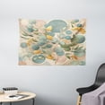 thumbnail image 2 of Ambesonne Eucalyptus Leaves Tapestry Wall Hanging, Pastel Art Deco, 60"x40", Peach Green and Pale Orange, 2 of 3