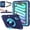 Navy Blue, variant on for iPad mini 6th Generation Rugged Case, Shockproof Heavy Duty Protective Cover with Handle Strap & Pencil Holder & Kickstand & Shoulder Strap for iPad mini 6 (2021) - Green White