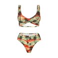 thumbnail image 4 of Daiia Colorful Hawaii Palms Women's Bikini Set Two Piece Swimsuit High Waisted Bikini Adjustable Straps Bikini Perfect for Beach, Pool, and Summer Vacation-, 4 of 9