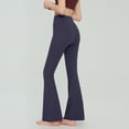 thumbnail image 3 of cocolona Womens Summer Casual High Waist Flare Leggings Elastic Waist Wide Leg Stretch Slim Yoga Pants, 3 of 4