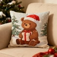 thumbnail image 3 of 17.7x17.7 in Christmas Pillows, Christmas Decorative Pillow Covers, Festive Decorative Cushion Covers with Graphic Print for Sofa Couch Living Room Holiday Home Decor, Lazyguy, Q, 3 of 6