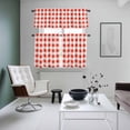 thumbnail image 4 of Orange Red Checkered Kitchen Curtains Sets for Windows 24 Inch Length, Farmhouse Buffalo Plaid Rod Pocket Window Treatments Tier Curtains and Valances Set for Bedroom/Bathroom, 4 of 8