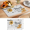 thumbnail image 6 of Summber Bee Placemats Set&nbsp;of&nbsp;6 Home Honey Letter Retro Wood Grain Texture Heat Insulation Washable Place Mats, Non-Slip Table Mats for Dining Table Party Kitchen Decor,13x19 Inch, 6 of 9