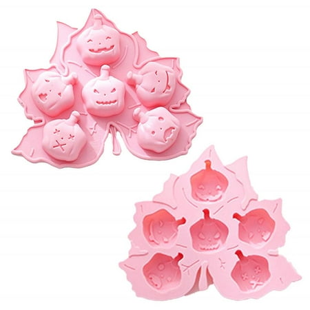 

1pcs Halloween Silicone Mold Pumpkin Candy Mould Heat-resistant Non-stick Cake Ice Tray Mold Easy to Remove DIY for Kitchen Refrigerator Oven