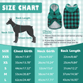 thumbnail image 4 of QBLEEV Etra Warm Fleece Lined Dog Coat for Small Medium Dogs, British Style Plaid Dog Hoodie with Leash Hole for Cold Weather/Winter/Christmas Dog Apparel Green，M, 4 of 6