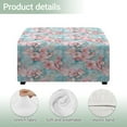 thumbnail image 4 of Xoenoiee Cherry Blossom Marble Print Ottoman Cover Soft Square Ottoman Covers Slipcover Thick Storage Ottoman Cover Stretch Foot Stool Cover with Elastic Bottom, L, 4 of 7