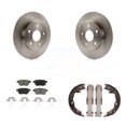 thumbnail image 1 of CMX Rear Disc Rotors Ceramic Pads and Parking Brake Shoes Kit for Car Toyota Matrix Pontiac Vibe K8C-104052, 1 of 11