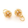 thumbnail image 2 of Brass Micro Pave Cubic Zirconia Charms with Jump Rings Flower Clear Real 18K golden Plated 9.5x7mm Jump Ring: 5x0.7mm Hole: 3.5mm, 2 of 2