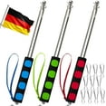 thumbnail image 1 of Telescopic Flag Pole 3pcs 2M Stainless Steel Handheld Flag Pole Portable Extendable Flag Pole with 10 Pieces Flag Pole Clips for Teacher Classroom Tour Guide Banner Flag, 1 of 1