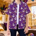 thumbnail image 2 of Rotm Kids Button Down Shirt Novelty Fun Button Down Shirt Muticolor Plaid Cotton Long Sleeve Button Up Shirt for Kids Purple,11-12 Years, 2 of 4