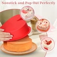 thumbnail image 3 of Silicone Heart Mold 8 Inch Nonstick Heart Cake Mold Heart Shaped Baking Pans for Cakes and Brownies, 3 of 6