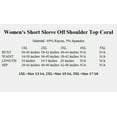 thumbnail image 4 of eVogues Women's Short Sleeve Off Shoulder Top Coral, 4 of 4