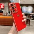 thumbnail image 2 of Samsung Galaxy S21 Ultra 5g 6.8" Phone Case with Luxury Electroplate Cute Side Love Heart Cover Full Camera Protection Soft Silicone Anti-Fingerprint Shockproof Cover Bumper (Red), 2 of 11