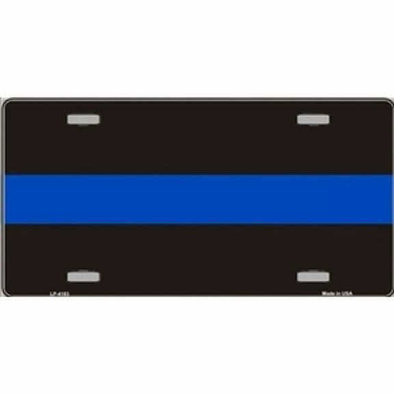 Thin Blue Line Police Metal License Plate