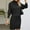Black, variant on Hvot&aat Women Turtleneck Long Sleeve Sweater Dress Casual Loose Soft Fall Winter Pullover Knee Lenght Pencil Dresses