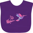 thumbnail image 3 of Inktastic Hummingbird Flying Swirl Girls Baby Bib, 3 of 4