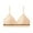 B_ Beige, variant on SMihono Cotton Bras for Women Seamless Ribbed Lightly Wireless Push Up Adjustable Bras Cozy Full Support Sports Bralettes Hot Pink Free Size