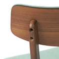 thumbnail image 5 of Noble House Sadie Indoor Mid Century Modern Fabric Dining Chairs, Set of 4, Mint+Walnut, 5 of 7
