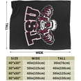 thumbnail image 3 of Texas Southern University Fleece Blanket, Very Soft Microfiber Flannel Blanket for Couch Warm and Cozy for All Seasons, 3 of 6