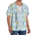 thumbnail image 2 of Fotbe Cartoon Cat Camisa Estampada de Manga Corta para Hombre, Casual de Verano, Estilo Playero, Sin Arrugas-Medium, 2 of 5
