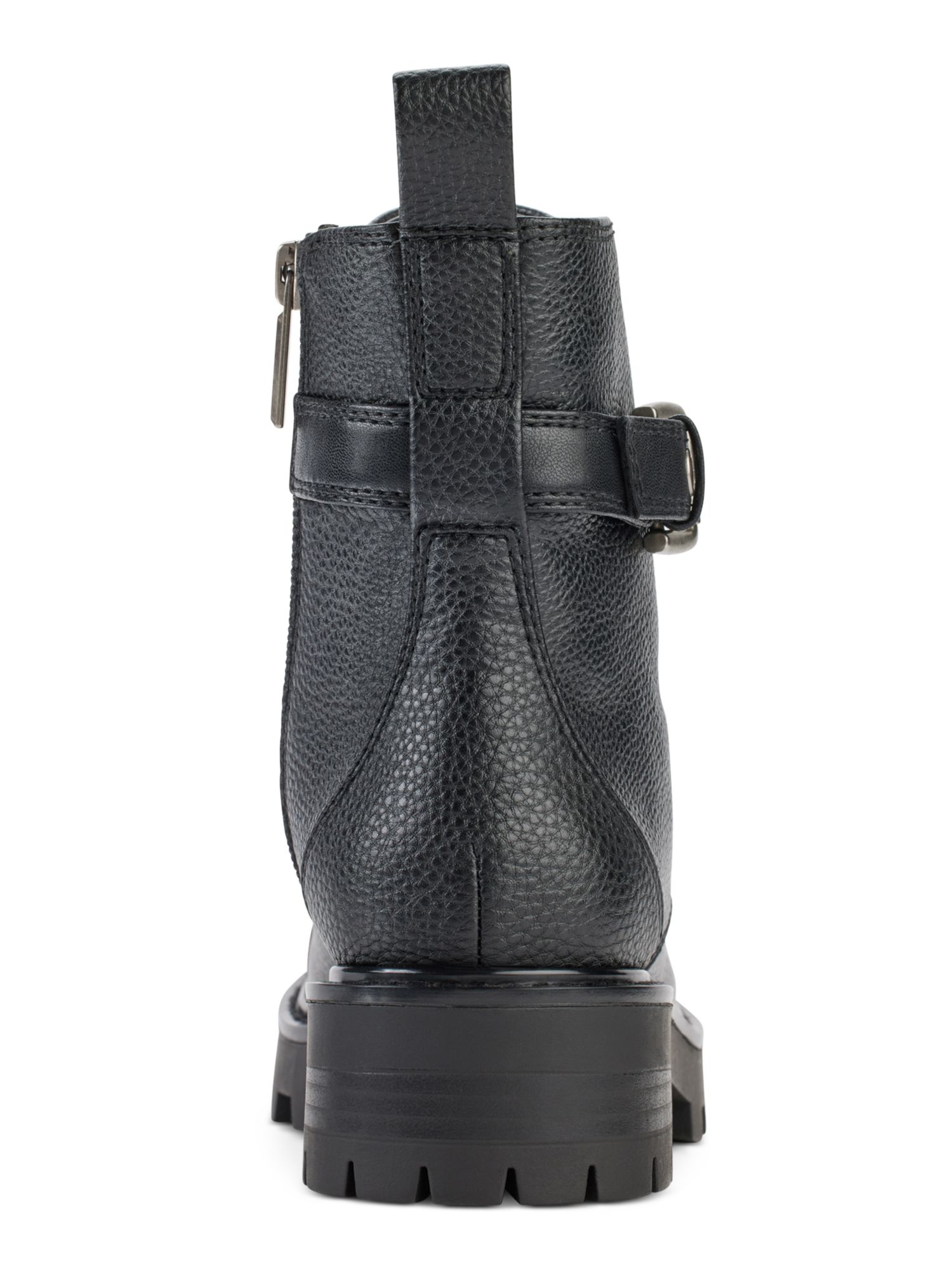 Karl Lagerfeld Black Zipper Boots Nubuck Leather Work Boot | Boots | Karl Lagerfeld Paris main image 3