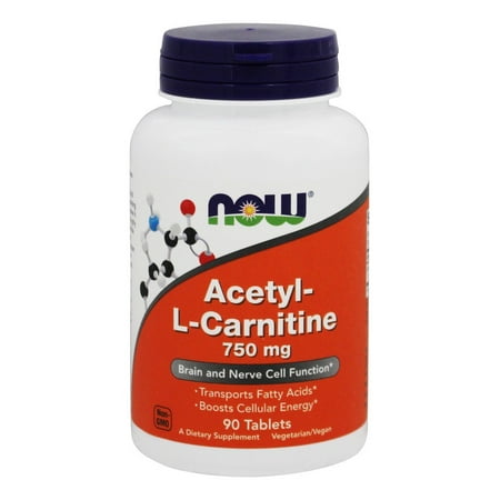 NOW Foods - Acetyl-L-Carnitine 750 mg. - 90 Vegetarian (Best Foods For Weight Loss Vegetarian)