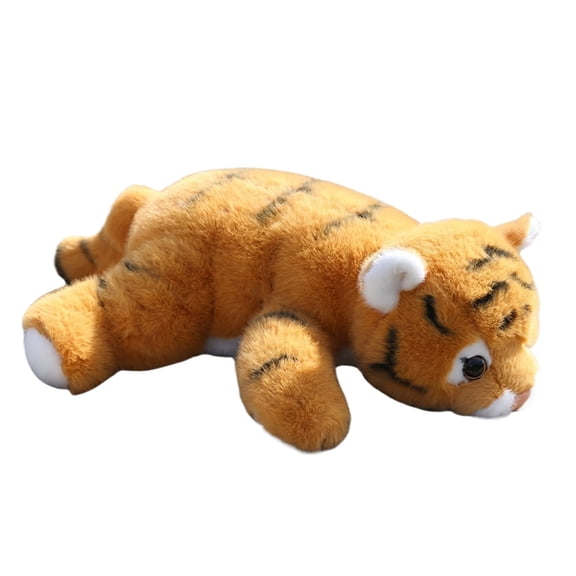 Lying Down Tiger Plush Toy Soft Tiger Stuffed Animal Hugging Body Pillow Cute Plushie Doll Home Bed Sofa Decoration Birthday Gift for Kids Adults Boys Girls