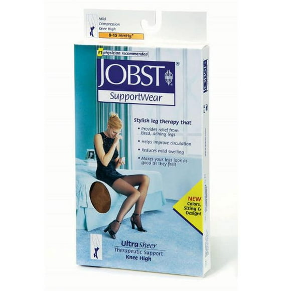Jobst 119328 Womens UltraSheer 8-15 mmHg Knee High Stockings - Size & Color- Silky Beige X-Small