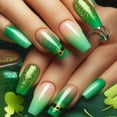 thumbnail image 4 of Kokovifyves Press on Nails Sale 24 Pcs St. Patrick's Day Wearable Nails False Nails Long-lasting Full Nail Stickers, 4 of 6