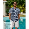 thumbnail image 2 of COOFANDY Men Linen Aloha Shirts Button Up Lightweight Beach Wear Wedding T Shirts, 2 of 6