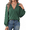 Green, variant on Deep V Neck Womens Tops Fall Long Puff Sleeve Shirts Dressy Casual Tunic Blouses