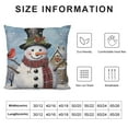 thumbnail image 5 of Nawypu  Christmas Snowman Winter Throw Pillow Cover Super Soft Birds Mistletoe Holly Fir Snow Holiday Xmas Outdoor Home Decor Pillows Cushion Case for Sofa Couch, 5 of 5