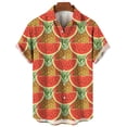 thumbnail image 2 of Camisas hawaianas con estampado 3D de frutas Y2k para hombre y mujer, ropa de playa informal, estilo vintage, blusa con solapa, camisa lisa, verano 2023, 2 of 4