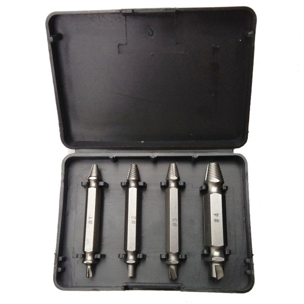 4Pcs Damaged Screw Remover Set Extractor Set Stripped Bolt Extractor