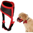 thumbnail image 1 of Cubrebocas transpirable para perros, máscara bucal de malla suave para perros (rojo, L) - Cubrebocas ajustable y transpirable para perros, máscara bucal anti-mordeduras y anti-ladridos, que permite gr, 1 of 5