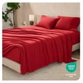 thumbnail image 6 of Super Soft Fleece Sheet Set - Queen Size - Extra Plush Polar Fleece, No-Pilling Bed Sheets - All Season Cozy Warmth (Queen, Red), 6 of 9