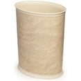 thumbnail image 2 of Made in USA Set of 2 Faux Beige Leather 5-Gallon Vinyl Waste Basket & Cube Tissue Box Cover, 2 of 5