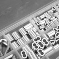 thumbnail image 3 of Kit surtido de accesorios de dedal de cuerda de alambre con manga de bucle de prensado de acero inoxidable, 3 of 8