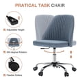 thumbnail image 3 of Silla de oficina DUMOS Comfy Rolling Swivel azul para adultos, 3 of 8