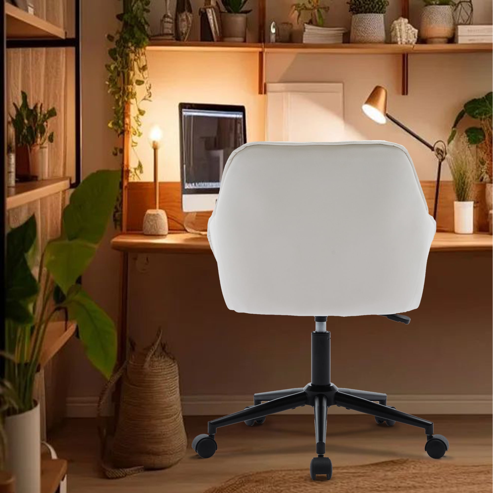 Elegent Velvet Office Chair with Wheels