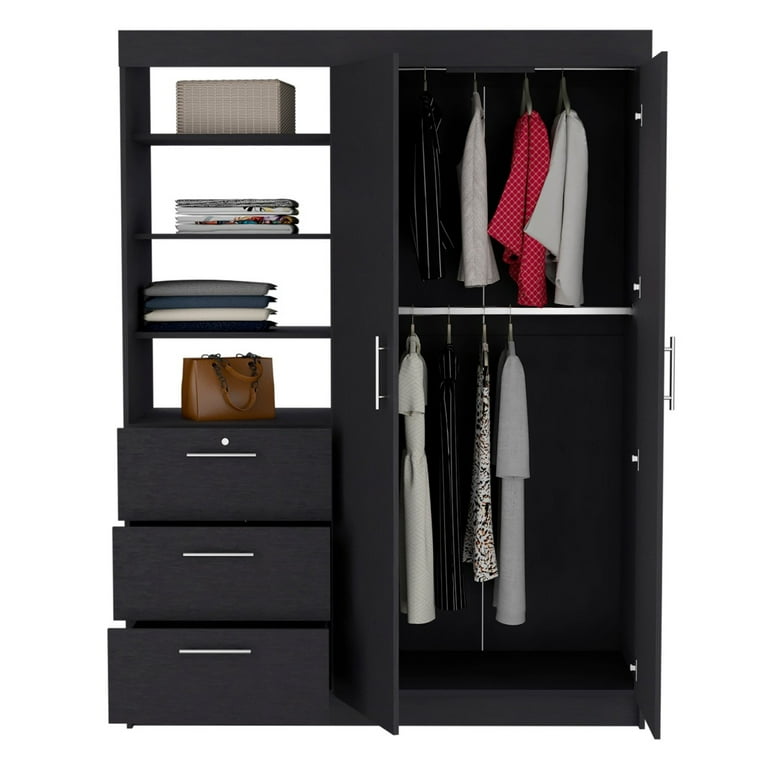 3 drawer double wardrobe discount
