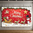 thumbnail image 5 of Decorative Design Merry Christmas Polyester Material Party Backdrop Festive Decoration With Santa For Holiday Celebration Indoor Decoration Christmas Party, 5 of 9