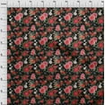 thumbnail image 4 of oneOone Cotton Silk Black Fabric Florals Dress Material Fabric Print Fabric By The Yard 42 Inch Wide, 4 of 4
