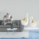 thumbnail image 2 of Elegante escultura de búho y cisne, adorno de mesa para sala de estar, oficina, armario, mesita de noche, estantería de entrada., 2 of 8