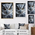 thumbnail image 4 of Designart "Enlightened Monochrome Gaze" Animals Owl Floater Framed Wall Art Living Room, 4 of 5